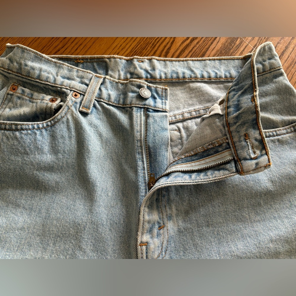 Custom Patchwork Upcycled Blue Levi’s Denim Jeans… - image 4